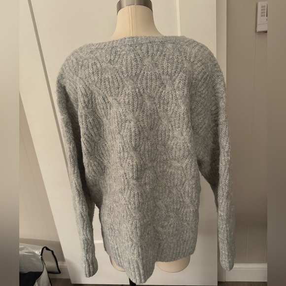 Gray Lucky Brand V-Neck Sweater - Picture 2 of 4